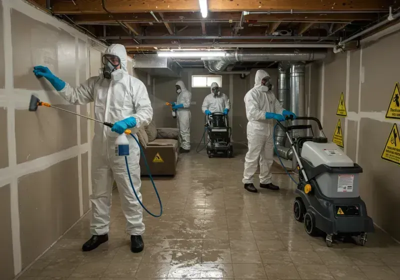 Basement Moisture Removal and Structural Drying process in Roman Forest, TX